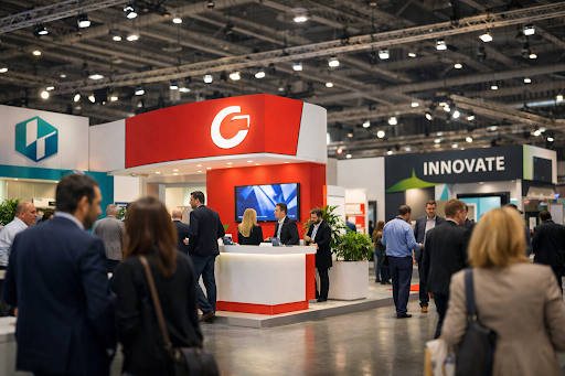 how to launch a new brand identity at a trade show